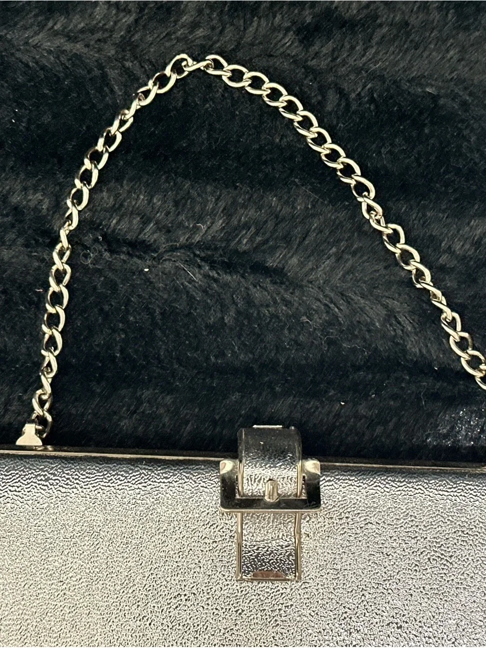 Vintage Silver-Handle Evening Clutch